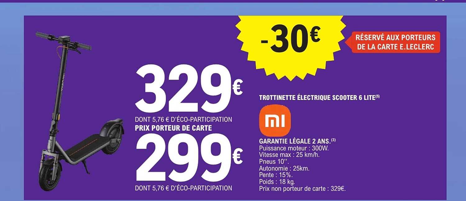 TROTTINETTE ÉLECTRIQUE SCOOTER 6 LITE