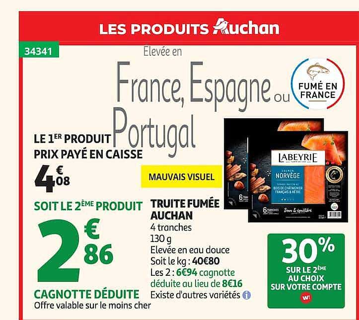 TRUITE FUMÉE AUCHAN