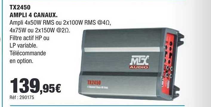 TX2450 AMPLI 4 CANAUX.