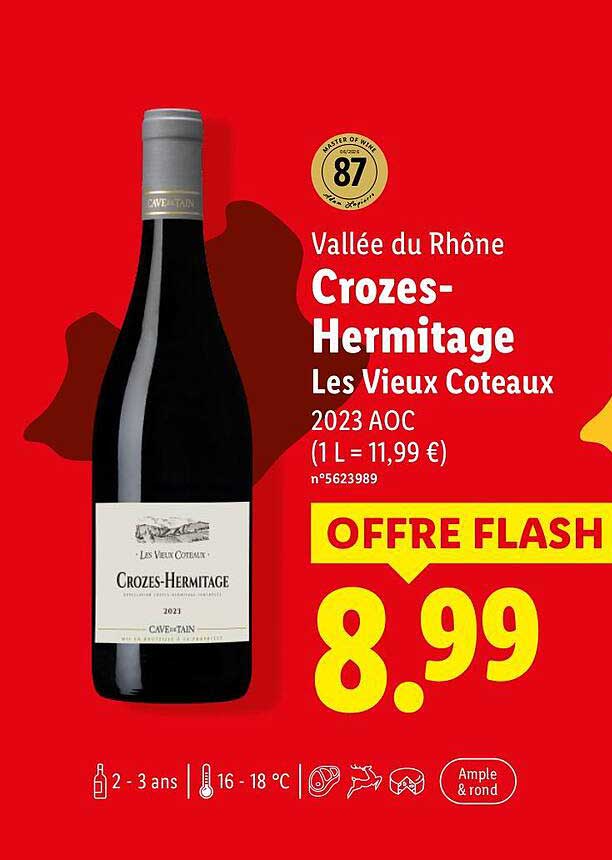 Vallée du Rhône Crozes-Hermitage Les Vieux Coteaux 2023 AOC