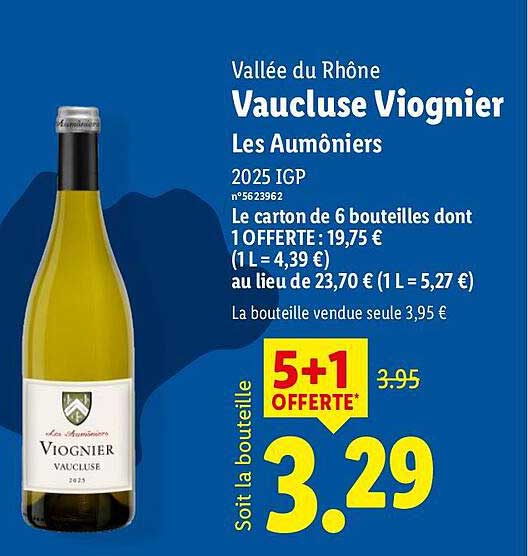 Vallée du Rhône Vaucluse Viognier Les Aumôniers 2025 IGP