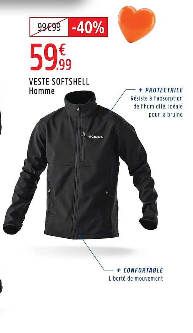 VESTE SOFTSHELL Homme