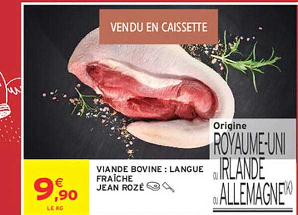 VIANDE BOVINE : LANGUE FRAÎCHE JEAN ROZÉ