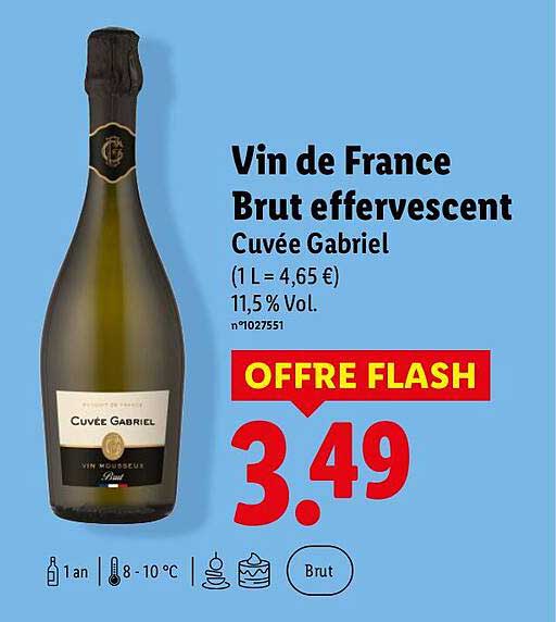 Vin de France Brut effervescent Cuvée Gabriel