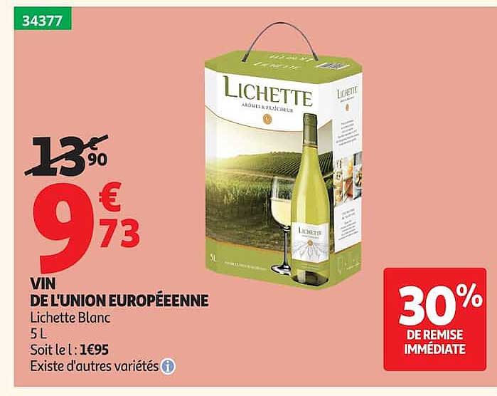 VIN DE L'UNION EUROPEENNE Lichette Blanc 5 L