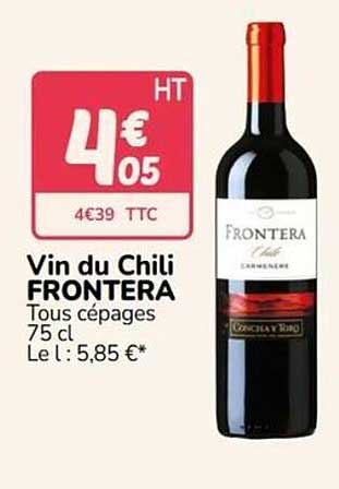 Vin du Chili FRONTERA Tous cépages 75 cl