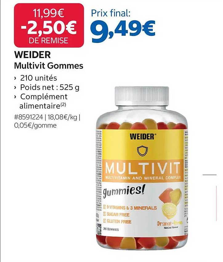 WEIDER Multivit Gommes