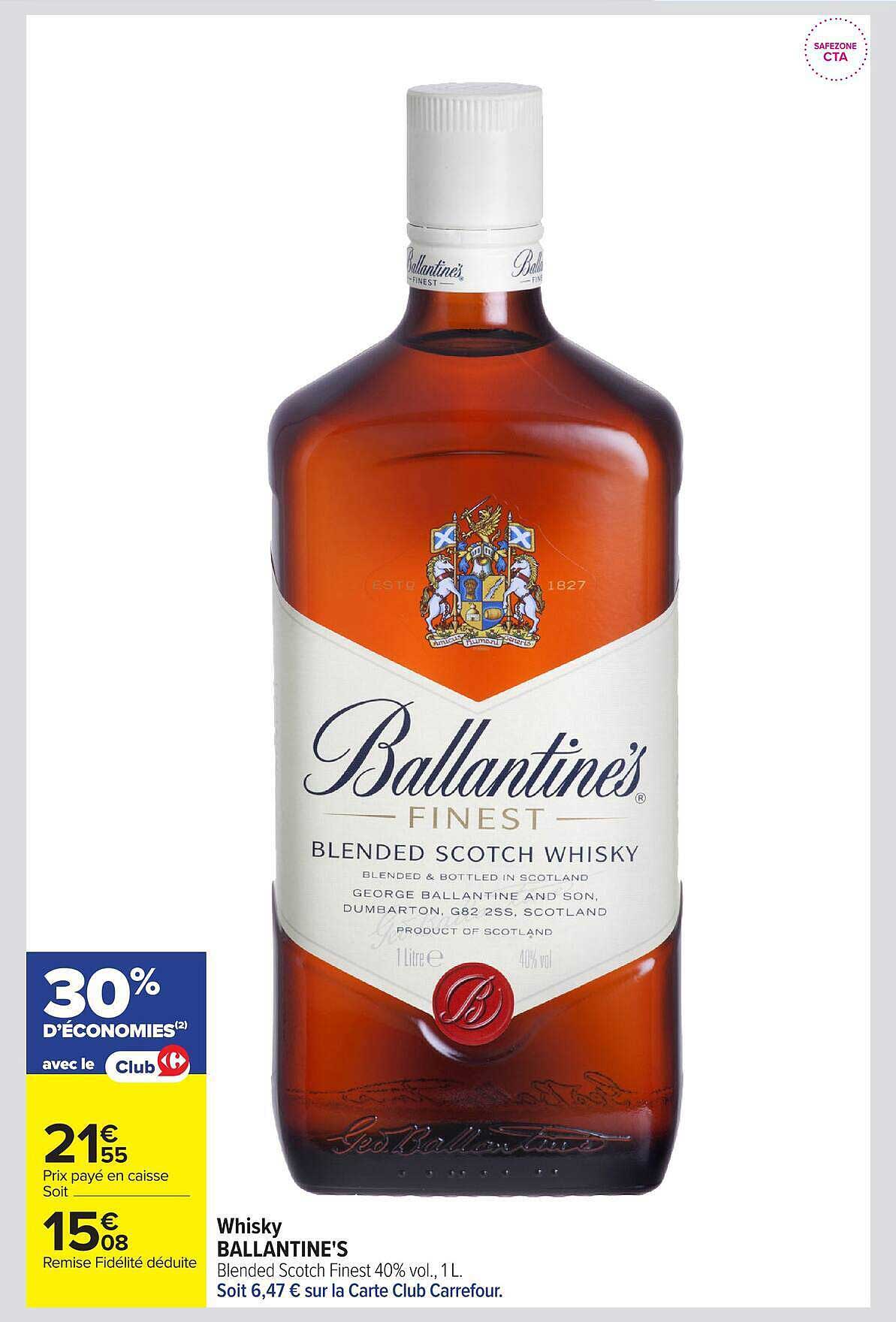 Whisky BALLANTINE'S Blended Scotch Finest 40% vol., 1L.
