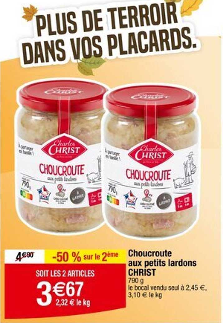 Choucroute aux petits lardons CHRIST