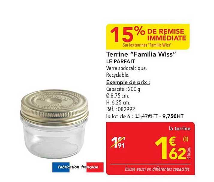 15% DE REMISE IMMÉDIATE