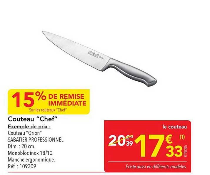 15% DE REMISE IMMÉDIATE