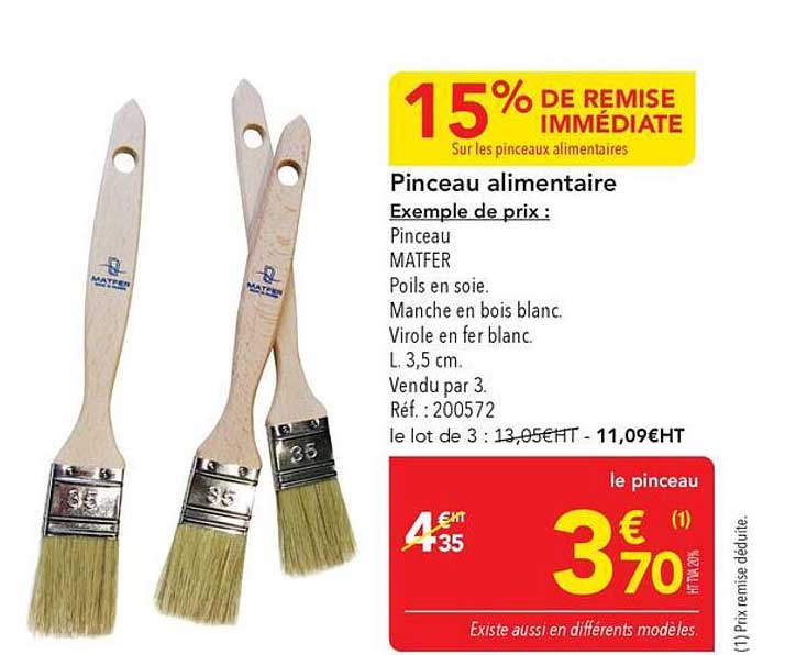 15% DE REMISE IMMÉDIATE