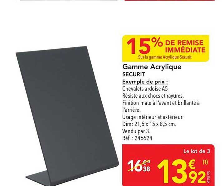 15% DE REMISE IMMÉDIATE