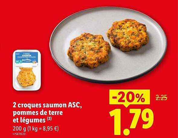 2 croques saumon ASC, pommes de terre et légumes (2)
