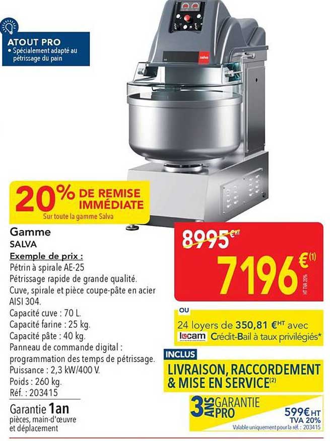 20% DE REMISE IMMÉDIATE Sur toute la gamme Salva