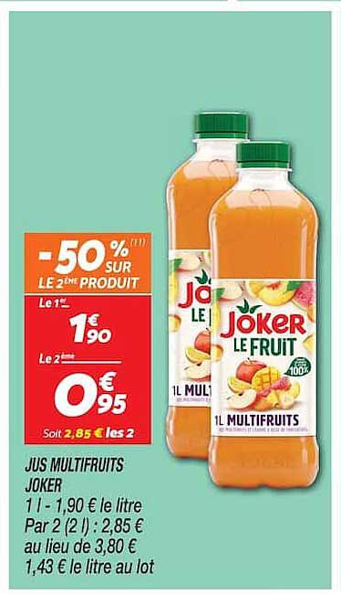 -50% sur le 2ème produit
