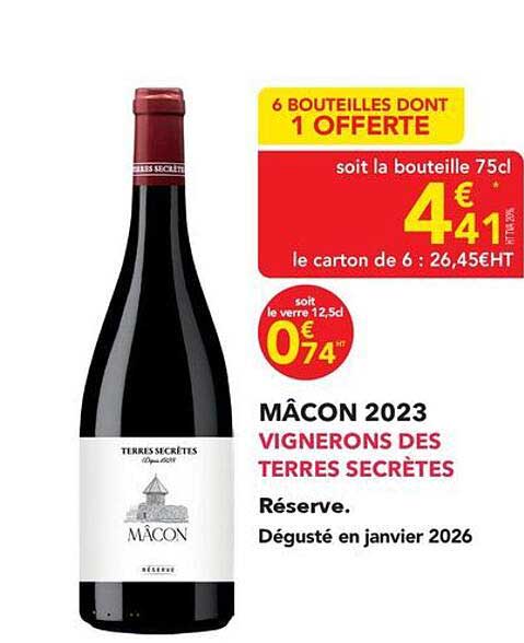 6 BOUTEILLES DONT 1 OFFERTE