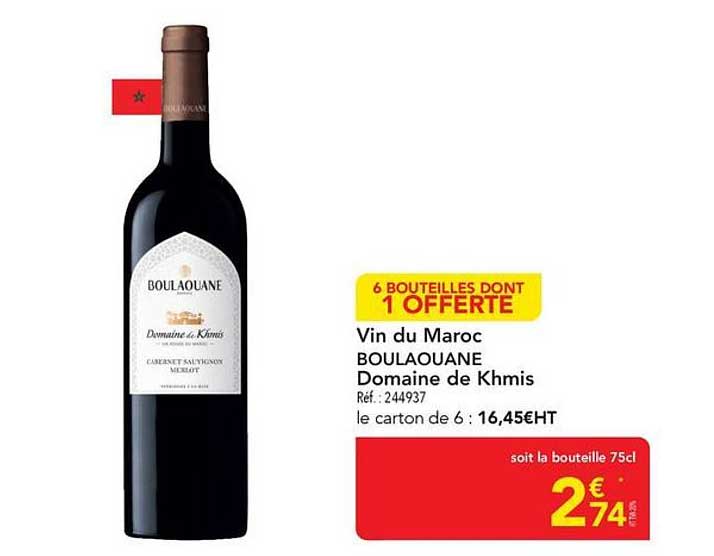6 BOUTEILLES DONT 1 OFFERTE