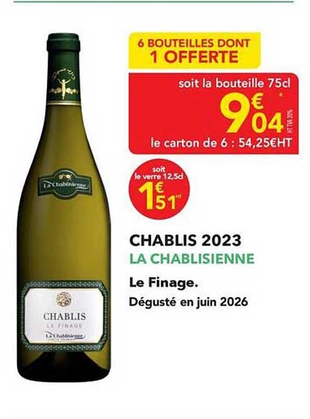 6 BOUTEILLES DONT 1 OFFERTE