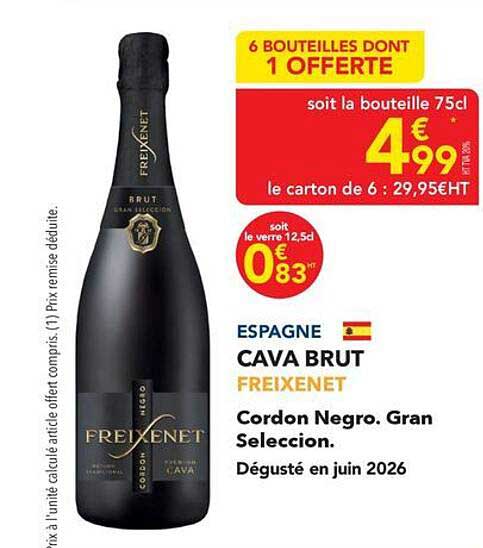 6 BOUTEILLES DONT 1 OFFERTE