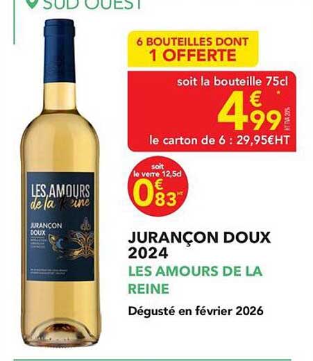 6 BOUTEILLES DONT 1 OFFERTE