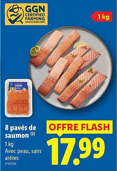 8 pavés de saumon