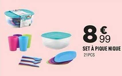 8€99 SET A PIQUE NIQUE 21PCS