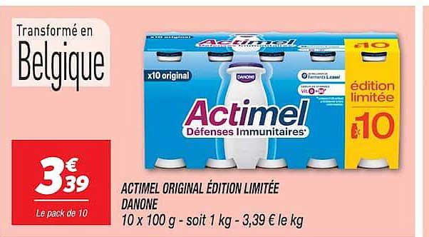 ACTIMEL ORIGINAL EDITION LIMITEE DANONE