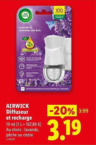 AIRWICK Diffuseur et recharge