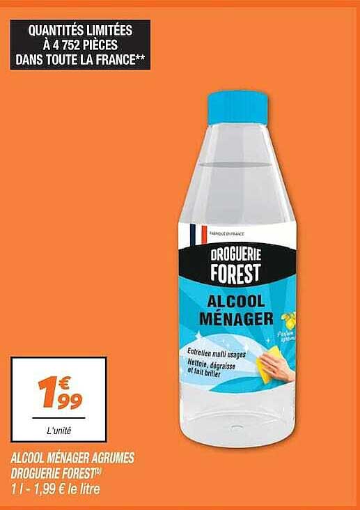 ALCOOL MÉNAGER AGRUMES DROGUERIE FOREST®