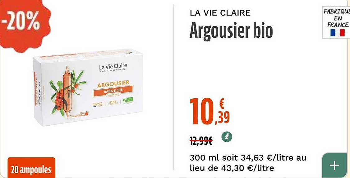 Argousier bio