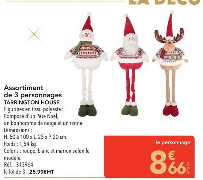Assortiment de 3 personnages TARRINGTON HOUSE