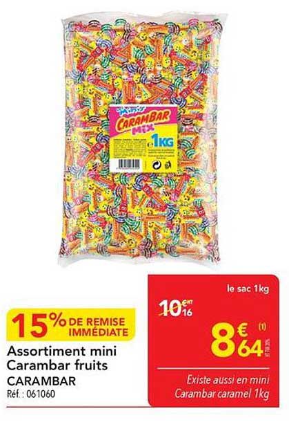 Assortiment mini Carambar fruits CARAMBAR