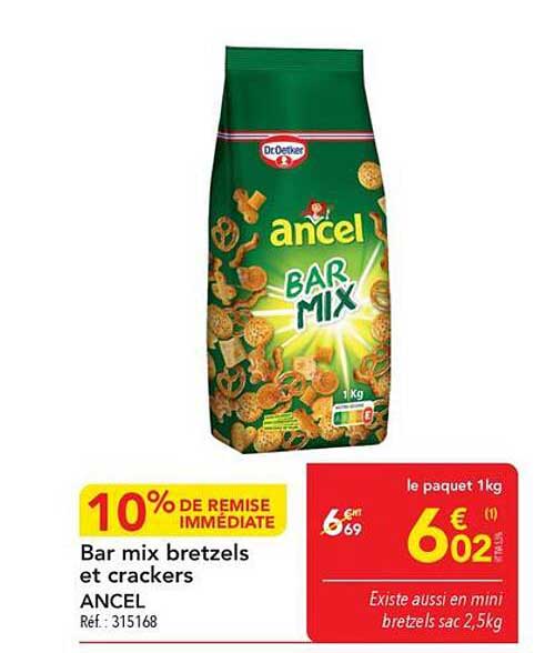 Bar mix bretzels et crackers ANCEL