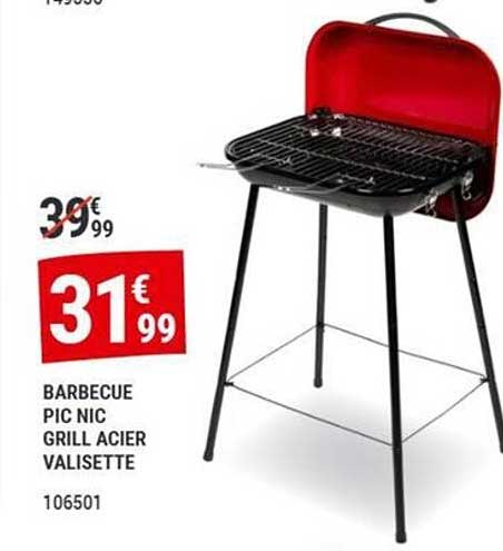 BARBECUE PIC NIC GRILL ACIER VALISETTE