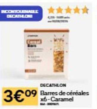 Barres de céréales x6 - Caramel