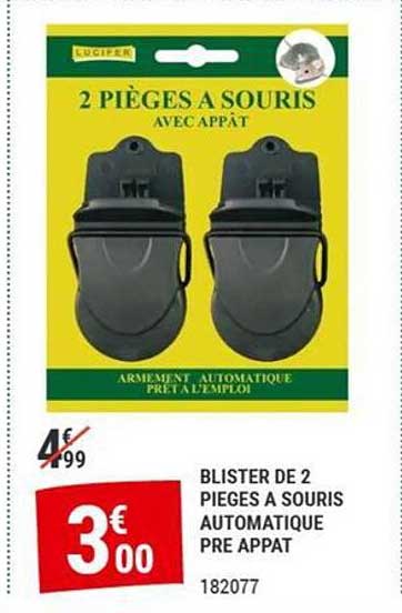 BLISTER DE 2 PIEGES A SOURIS AUTOMATIQUE PRE APPAT