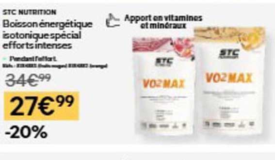 Boisson énergétique isotonique spécial efforts intenses
