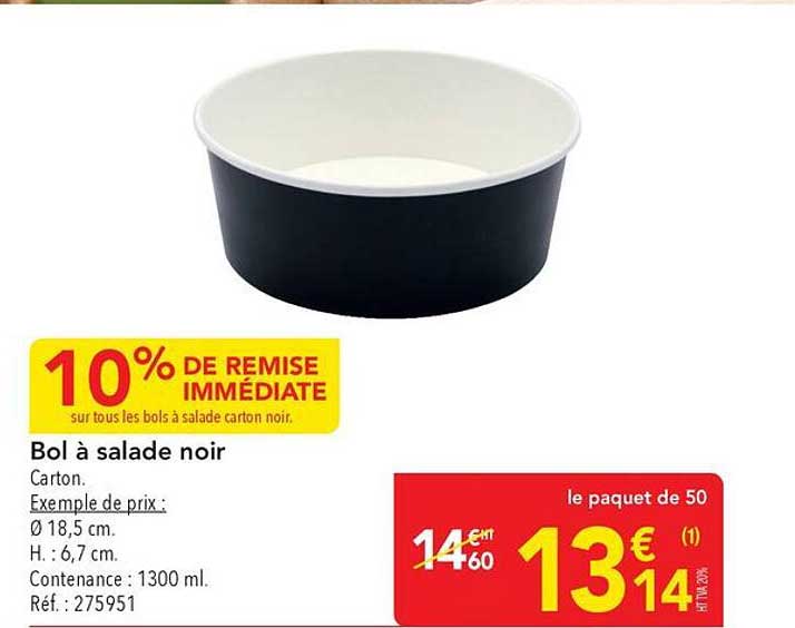 Bol à salade noir