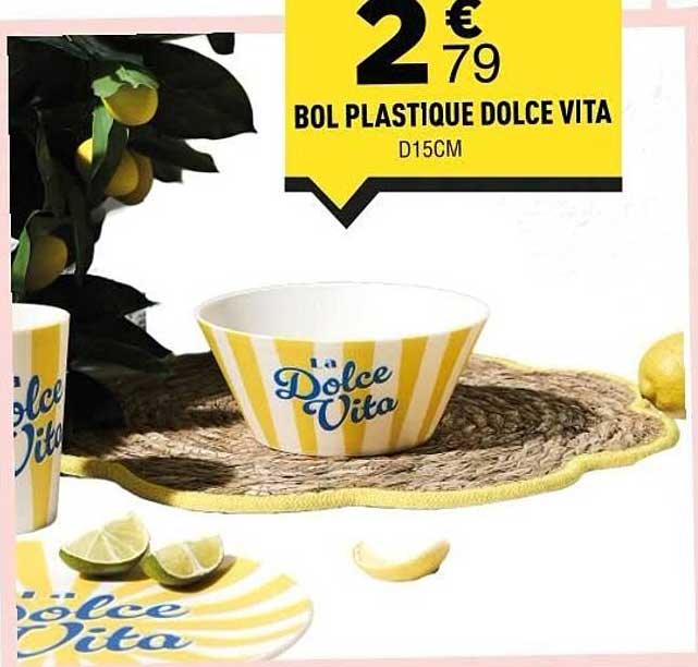 BOL PLASTIQUE DOLCE VITA D15CM