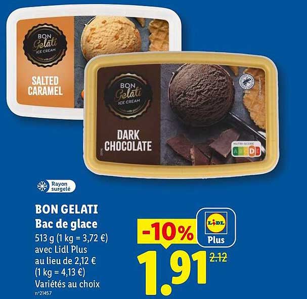 BON GELATI Bac de glace