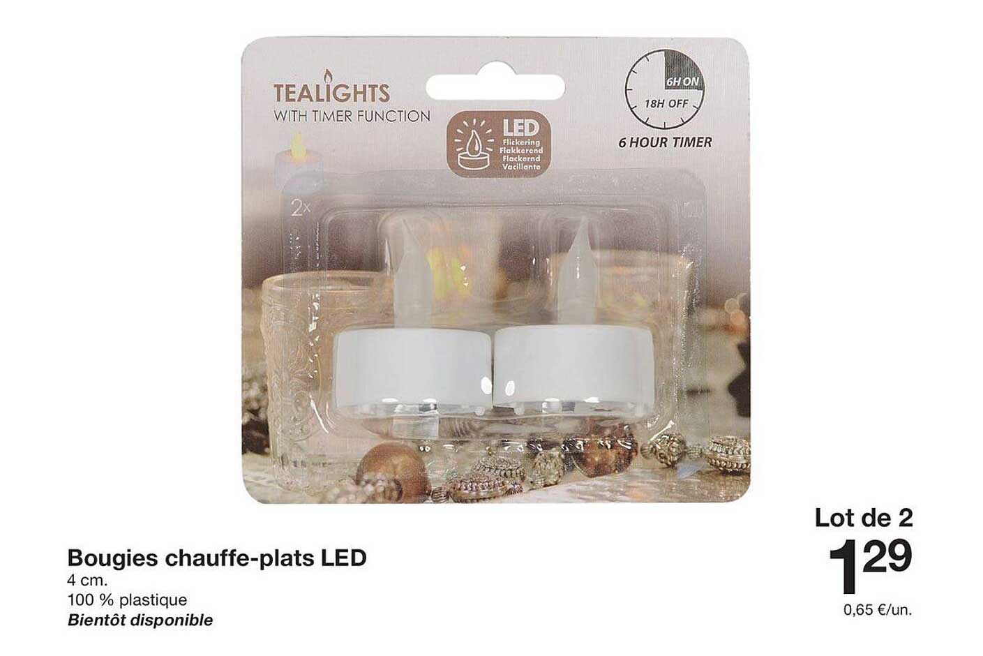 Bougies chauffe-plats LED