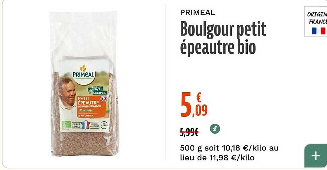 Boulgour petit épeautre bio
