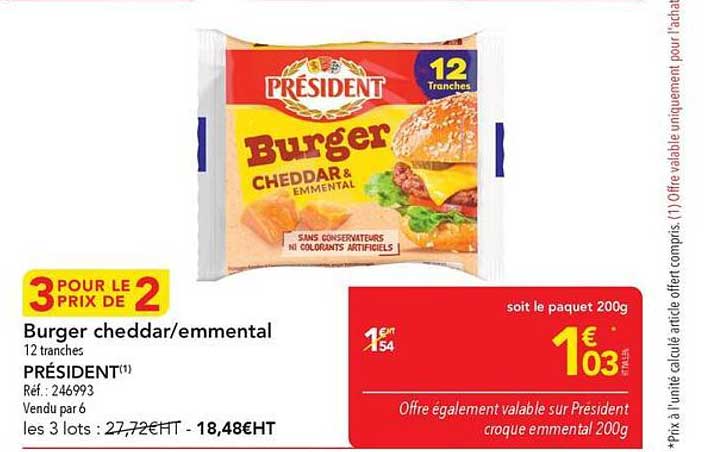 Burger cheddar/emmental