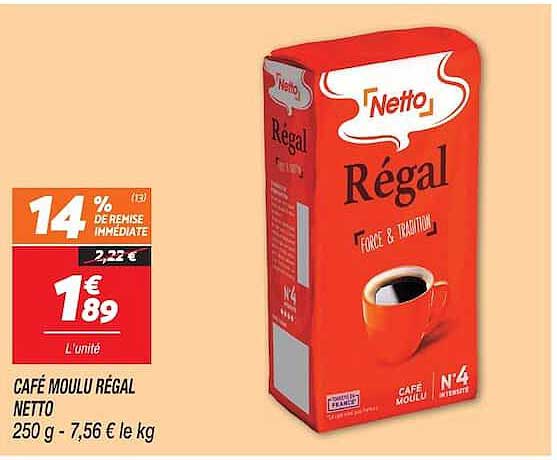 CAFÉ MOULU RÉGAL NETTO