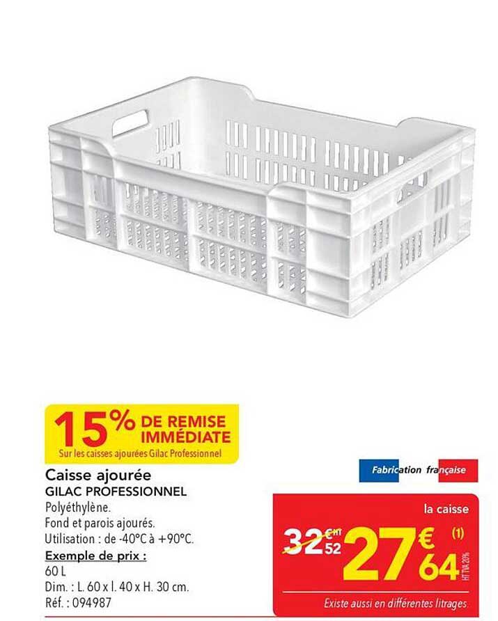 Caisse ajourée GILAC PROFESSIONNEL