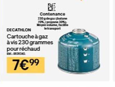 Cartouche à gaz à vis 230 grammes pour réchaud