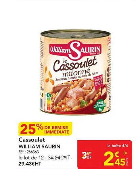 Cassoulet WILLIAM SAURIN