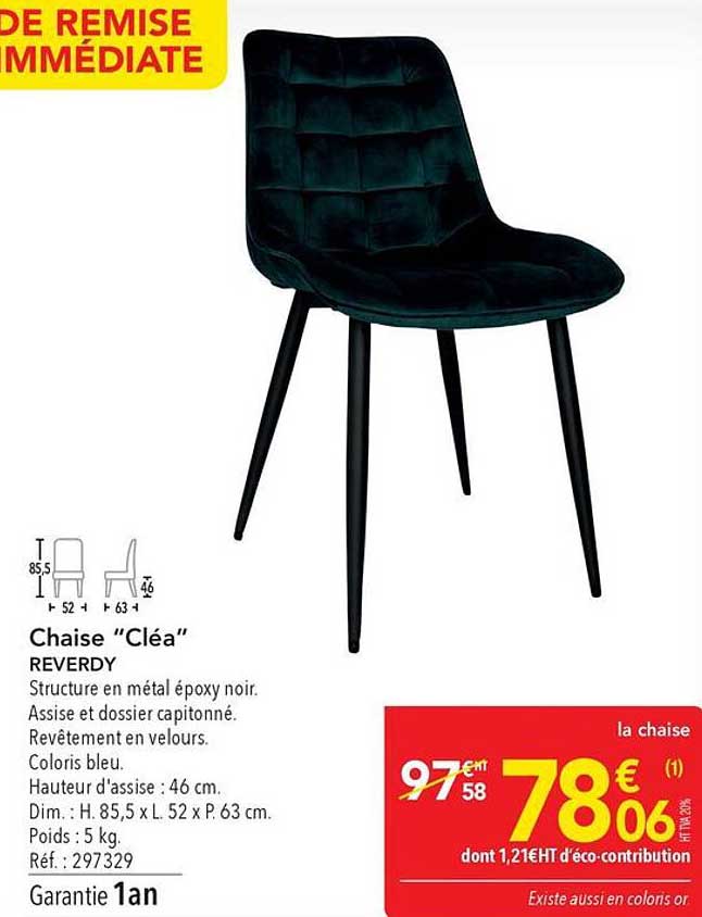 Chaise “Cléa” REVERDY