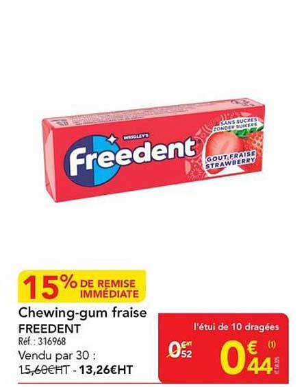 Chewing-gum fraise FREEDENT